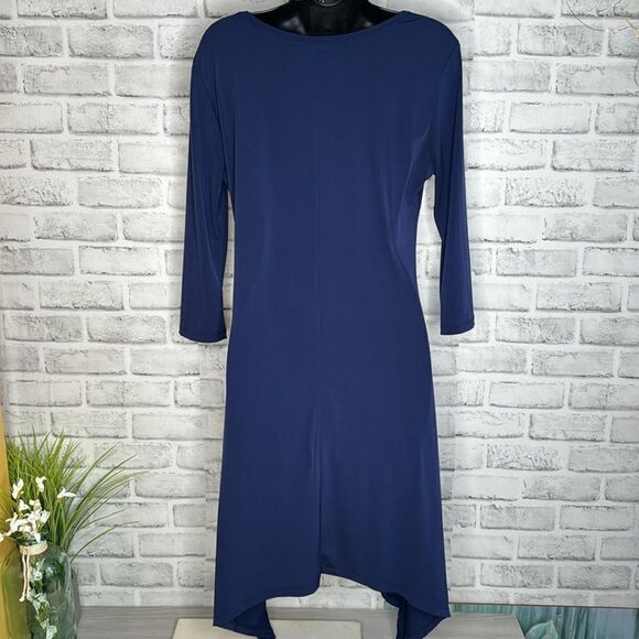 Lexington Avenue Blue Asymmetrical Dress Size Small - Picture 5 of 6